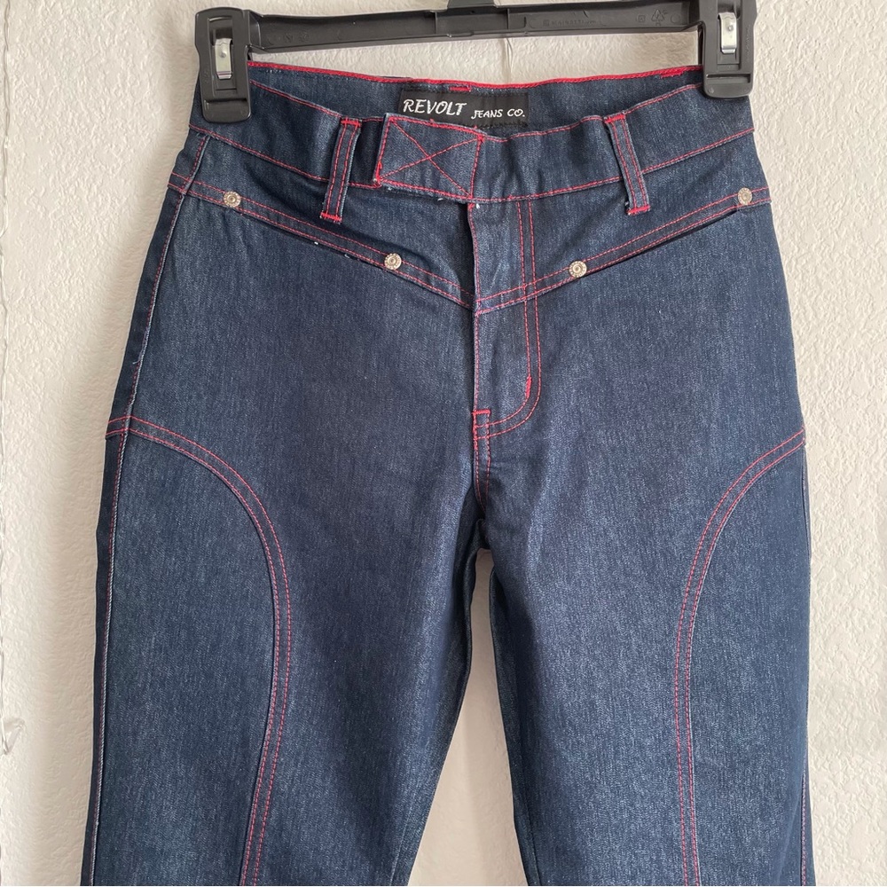 Revolt jeans with contrast stitching